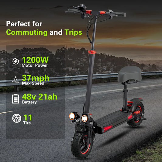 Foldable Adult Electric Scooter 1200W Motor